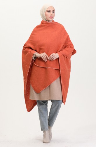 Brick Red Poncho 2018-01