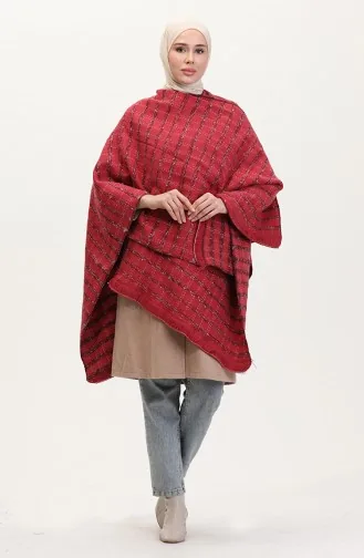 Poncho Shoulder Shawl 2020-01 Red 2020-01