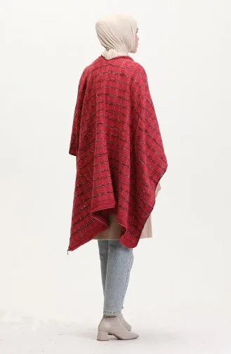 Poncho Shoulder Shawl 2020-01 Red 2020-01