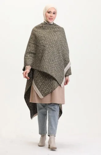 Poncho-schouderdoek 2022-01 Mosterdwit 2022-01