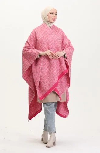Poncho Shoulder Shawl 2024-01 Fuchsia 2024-01