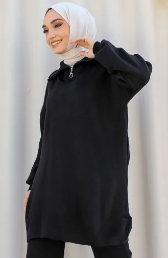 Gedetailleerd Breipak Met Rits 11017-04 Zwart 11017-04