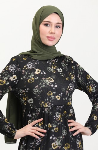 Çiçek Desenli Tunik 0701-03 Sarı