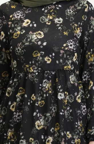 Çiçek Desenli Tunik 0701-03 Sarı