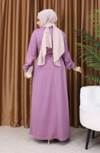 Beige-Rose Hijab Kleider 5110-02