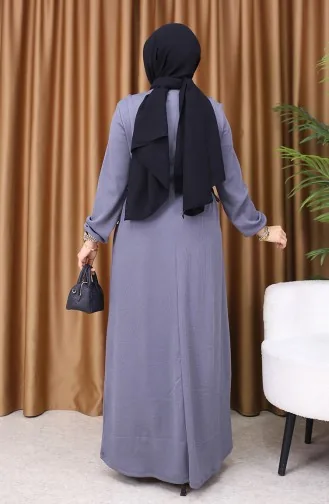 Gray Hijab Dress 5110-03