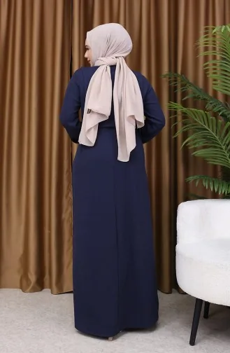 Pleated Dress 5110-07 Navy Blue 5110-07