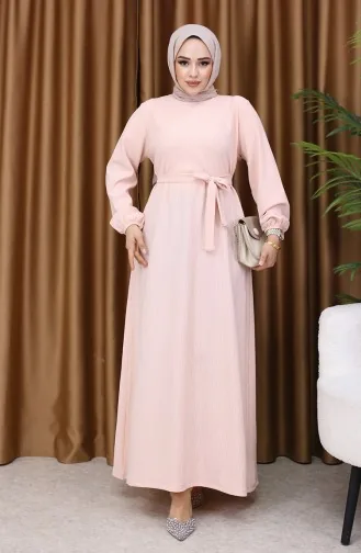 Basic Elbise 5577-02 Pudra