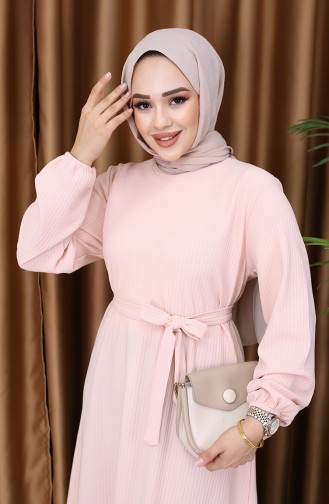 Powder Hijab Dress 5577-02