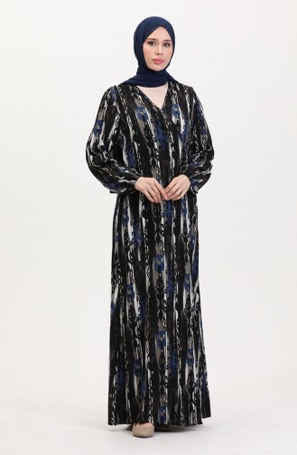 Navy Blue Praying Dress 4483AB-04