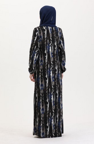 Navy Blue Praying Dress 4483AB-04