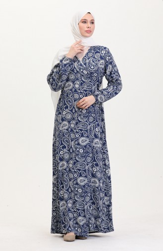 Navy Blue Prayer Dress 4483AD-01