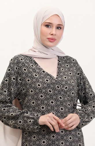 Yandan Bağlamalı Namaz Elbisesi 4483U-01 Siyah