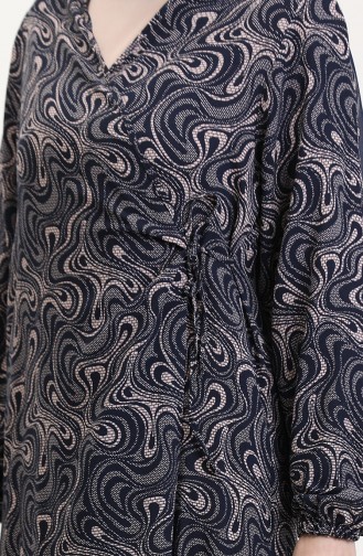 Navy Blue Praying Dress 4483V-01