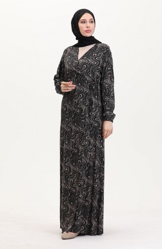 Robe de Prière Noir 4483V-02