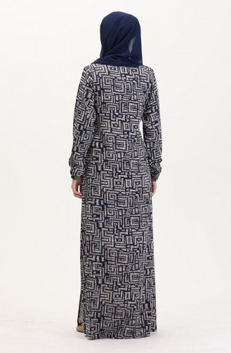 Navy Blue Praying Dress 4483Z-02