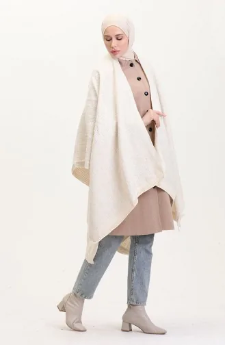 Poncho-Schulterschal 2009-01 Creme 2009-01