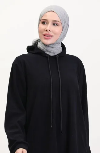 بدلة تونيك بغطاء رأس وبنطلون من قطعتين 0566-06 أزرق داكن 0566-06