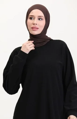بدلة تونيك وبنطلون من قطعتين 0568-02 أسود 0568-02