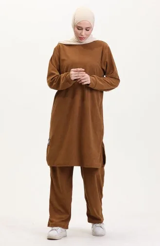 Tunic Trousers Two Piece Set 0568-04 Tan 0568-04