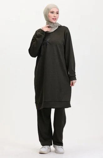 Ensemble Deux Pièces Tunique Et Pantalon Stoned 0569-01 Kaki 0569-01
