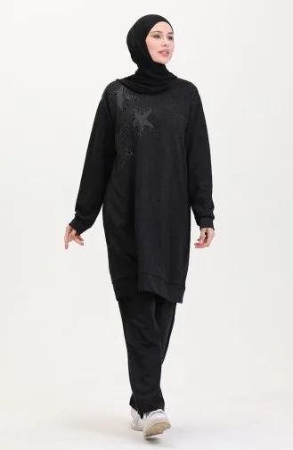 Stoned Tunic Trousers Two Piece Set 0569-02 Smoke 0569-02