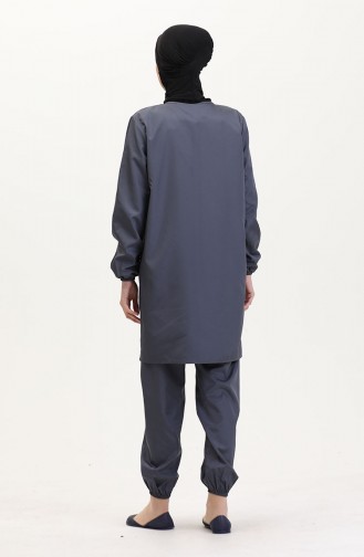 Smoke-Colored Modest Swimwear 9003-01