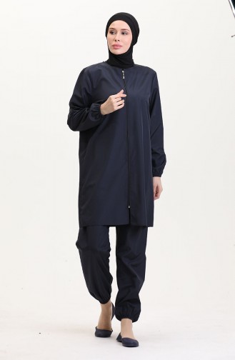 Maillot de Bain Hijab Bleu Marine 9003-02