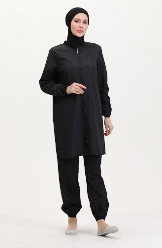 Maillot de Bain Hijab Noir 9003-04