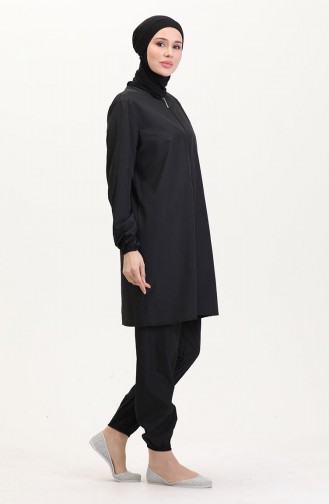 Maillot de Bain Hijab Noir 9003-04