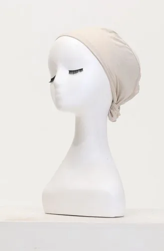 Effen Gekamde Katoenen Muts 7002-06 Beige 7002-06