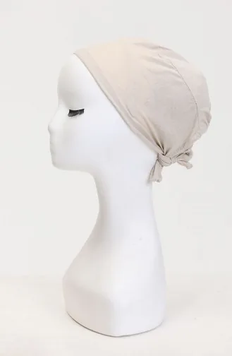 Effen Gekamde Katoenen Muts 7002-06 Beige 7002-06