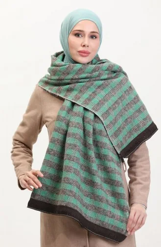Shoulder Shawl 1015-01 Green Brown 1015-01