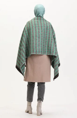 Shoulder Shawl 1015-01 Green Brown 1015-01