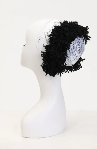 Mohair Knob Hairclip 7007-10 Black 7007-10