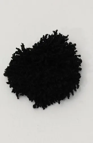 Mohair Knob Hairclip 7007-10 Black 7007-10