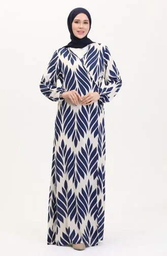 Side-Tie Prayer Dress 4483AP-03 Navy Blue 4483AP-03