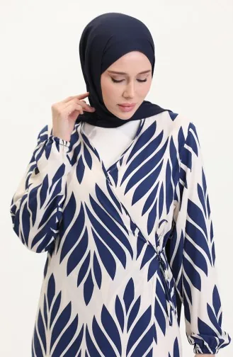 Side-Tie Prayer Dress 4483AP-03 Navy Blue 4483AP-03