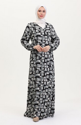 Robe de Prière Noir 4483AG-04
