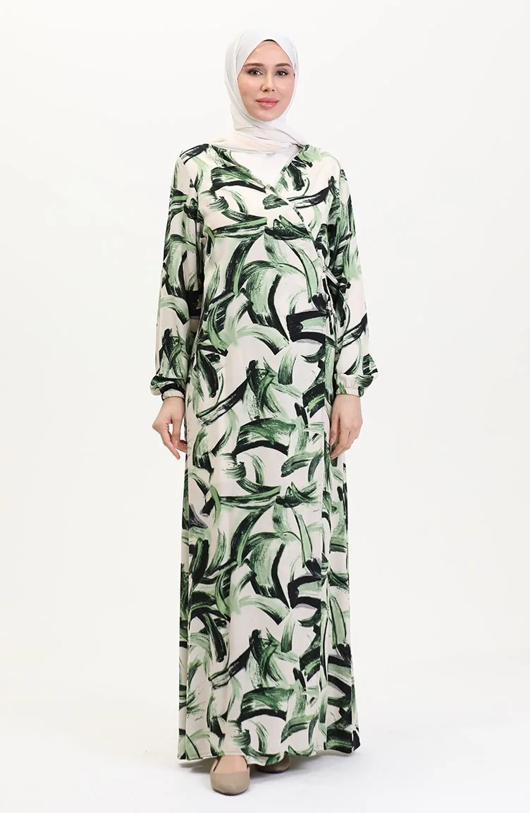Side-Tie Prayer Dress 4483AH-02 Green 4483AH-02