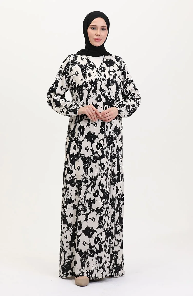 Robe de Prière Noir 4483AK-03