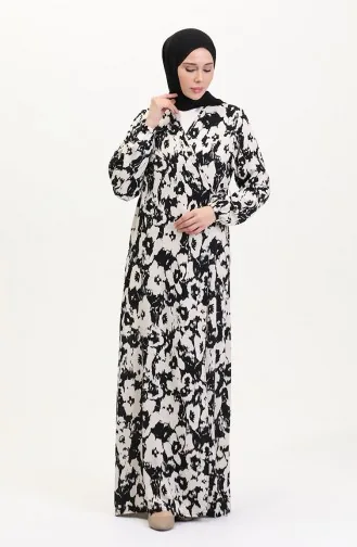 Robe de Prière Noir 4483AK-03