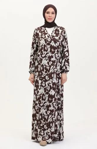 Robe De Prière à Nouer Sur Le Côté 4483AK-05 Marron 4483AK-05