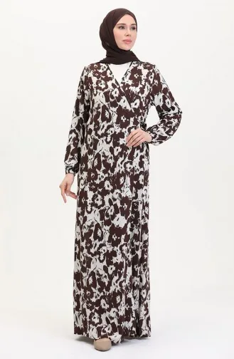 Robe De Prière à Nouer Sur Le Côté 4483AK-05 Marron 4483AK-05