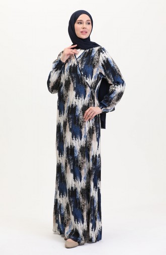 Robe de Prière Bleu Marine 4483AM-02
