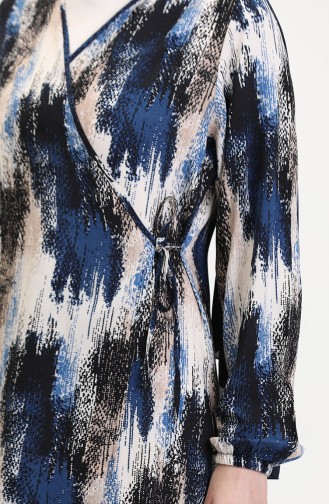 Robe de Prière Bleu Marine 4483AM-02