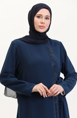 عباءه أزرق زيتي 5075-09
