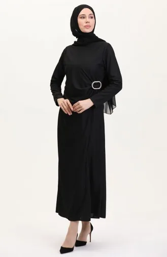 Taş Detaylı Takım Görünümlü Elbise 4740-03 Siyah