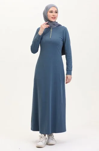 فستان رياضي بسحاب 7693-01 أزرق 7693-01