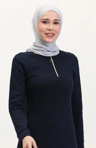 Robe De Sport Zippée 7695-01 Bleu Marine 7695-01